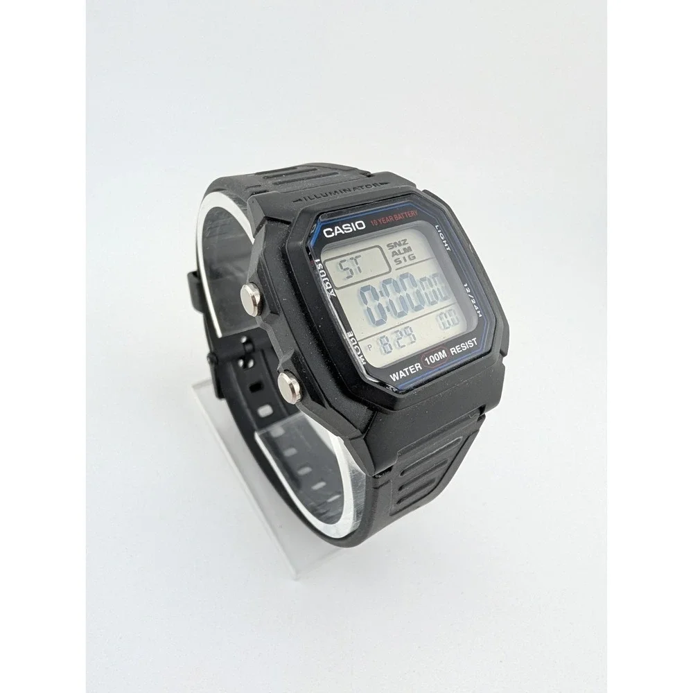 Casio W800H-1AV Mens Digital Sports Watch Black Resin Band- New Battery